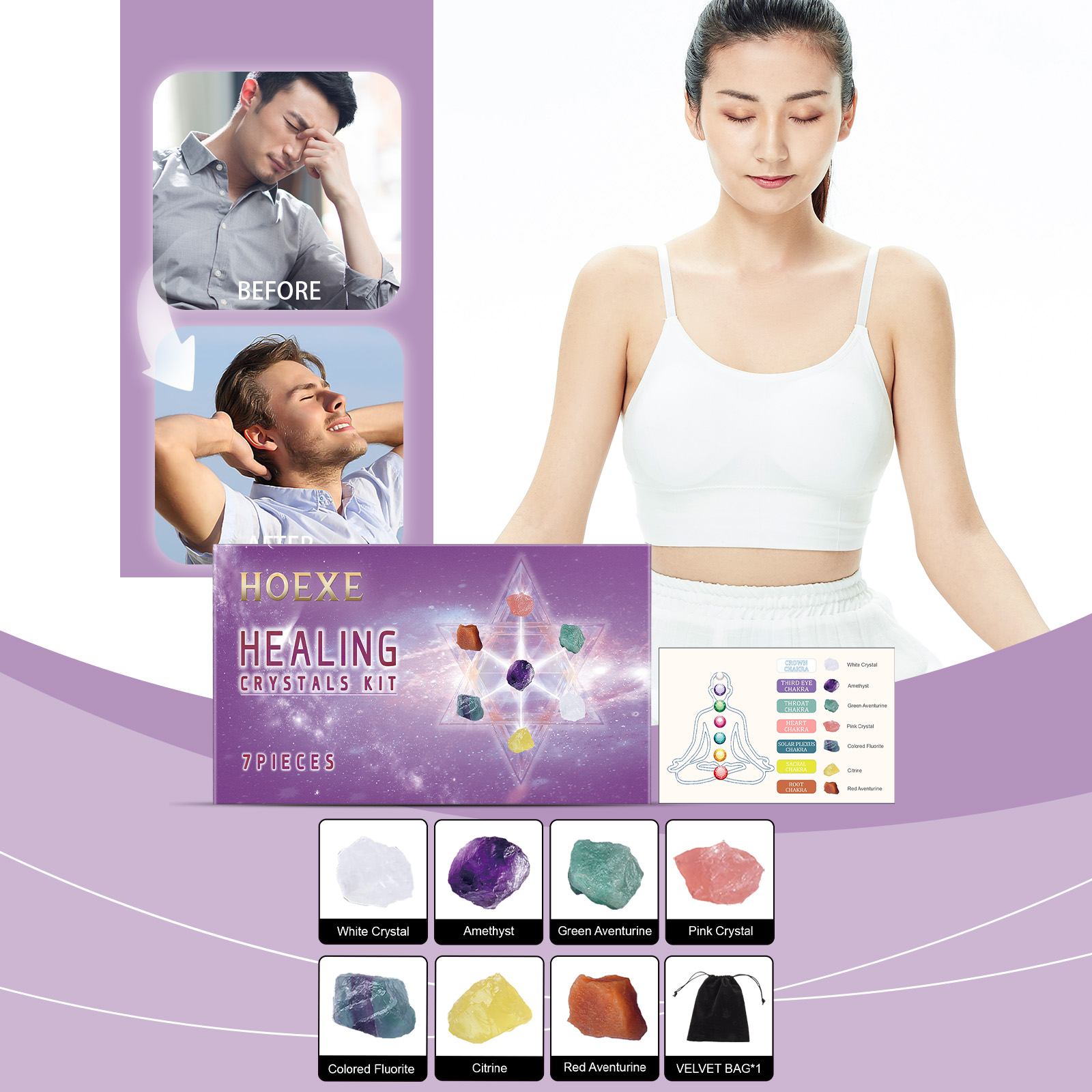 Crystal set, Crystal Mausoleum fluorite kit Bedroom home living room interior decoration crystal decoration - Image 3